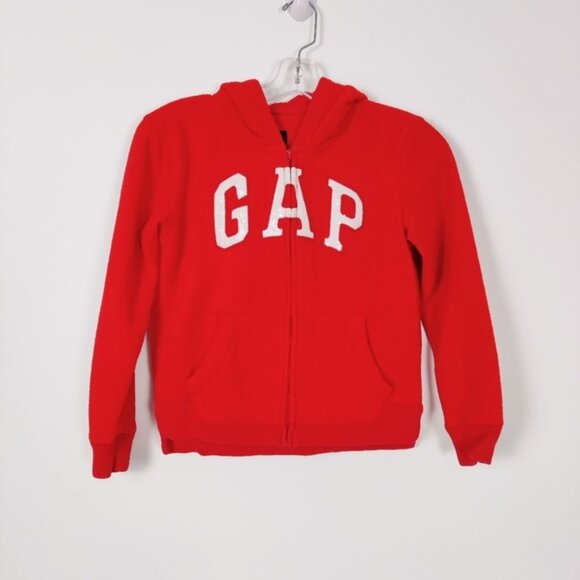 GAP Other - Gap Girl's Fleece Hoodie in Red Size Youth XL 12 Years Old White Sequin Logo